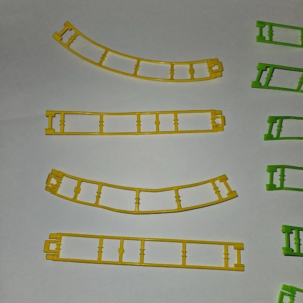 300+ K'nex Mixed Lot Replacement Pieces Roller Coaster Track Yellow Green READ